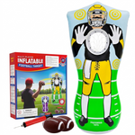 Preferred Toys Inflatable Football Target - Double-Sided Toss Football Training Game with Mini Footballs - Fun Kids Throwing Football Games for Indoors, Outdoors, Birthdays, Camping, Beach - 65 Inch