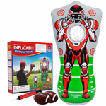 Preferred Toys Inflatable Football Target - Double-Sided Toss Football Training Game with Mini Footballs - Fun Kids Throwing Football Games for Indoors, Outdoors, Birthdays, Camping, Beach - 65 Inch