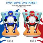 Preferred Toys Inflatable Baseball Pitching Target for Kids, Double-Sided Outdoor & Indoor Baseball Training Toss Game, Includes 4 Balls, Air Pump, & Patch Kit