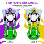 Preferred Toys Inflatable Football Target - Double-Sided Toss Football Training Game with Mini Footballs - Fun Kids Throwing Football Games for Indoors, Outdoors, Birthdays, Camping, Beach - 65 Inch