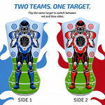Preferred Toys Inflatable Football Target - Double-Sided Toss Football Training Game with Mini Footballs - Fun Kids Throwing Football Games for Indoors, Outdoors, Birthdays, Camping, Beach - 65 Inch