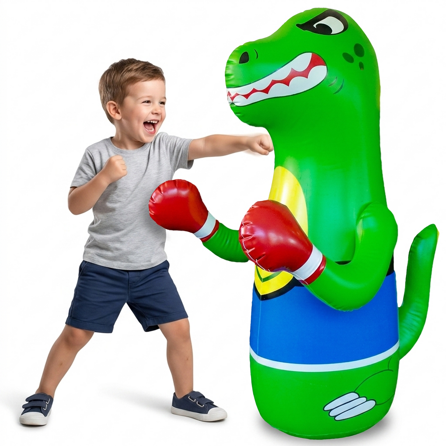 Inflatable Punching Bag for Kids-Bop Bag-Inflatable Dinosaur with Instant Bounce Back Movement