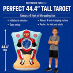 Preferred Toys Inflatable Baseball Pitching Target for Kids, Double-Sided Outdoor & Indoor Baseball Training Toss Game, Includes 4 Balls, Air Pump, & Patch Kit