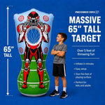 Preferred Toys Inflatable Football Target - Double-Sided Toss Football Training Game with Mini Footballs - Fun Kids Throwing Football Games for Indoors, Outdoors, Birthdays, Camping, Beach - 65 Inch