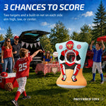 Preferred Toys Inflatable Baseball Pitching Target for Kids, Double-Sided Outdoor & Indoor Baseball Training Toss Game, Includes 4 Balls, Air Pump, & Patch Kit