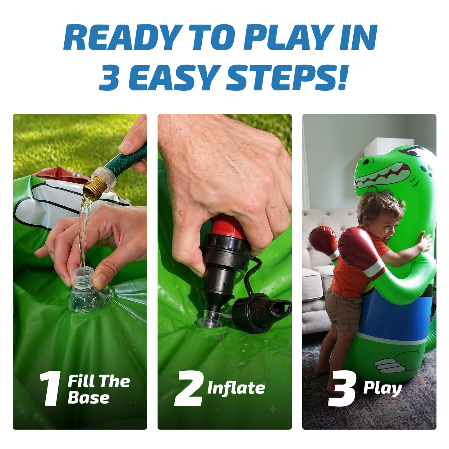 Inflatable Punching Bag for Kids-Bop Bag-Inflatable Dinosaur with Instant Bounce Back Movement