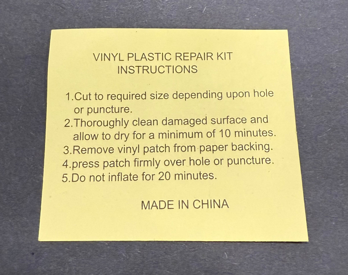 Vinyl Plastic Patch