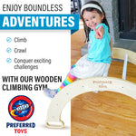 Preferred Toys Children’s Climbing Arch - Wooden Climbing Toys for Toddlers 1-3, Fun Toddler Play Gym, Builds Confidence & Motor Skills