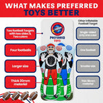 2-Pack 65” Inflatable Football Target Toss Game Set – Double-Sided Throwing Targets with Mini Footballs – Backyard, Tailgate & Party Game for Kids and Adults