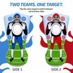 Inflatable Football Target - Double-Sided Toss Football Training Game with Mini Footballs - Fun Kids Throwing Football Games for Indoors, Outdoors, Birthdays, Camping, Beach - 65 Inch