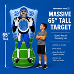 Inflatable Football Target - Double-Sided Toss Football Training Game with Mini Footballs - Fun Kids Throwing Football Games for Indoors, Outdoors, Birthdays, Camping, Beach - 65 Inch