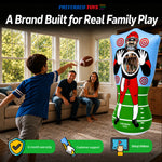 Inflatable Football Target - Double-Sided Toss Football Training Game with Mini Footballs - Fun Kids Throwing Football Games for Indoors, Outdoors, Birthdays, Camping, Beach - 65 Inch