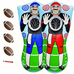 2-Pack 65” Inflatable Football Target Toss Game Set – Double-Sided Throwing Targets with Mini Footballs – Backyard, Tailgate & Party Game for Kids and Adults