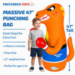 Inflatable Punching Bag for Kids-Bop Bag-Inflatable Dinosaur with Instant Bounce Back Movement