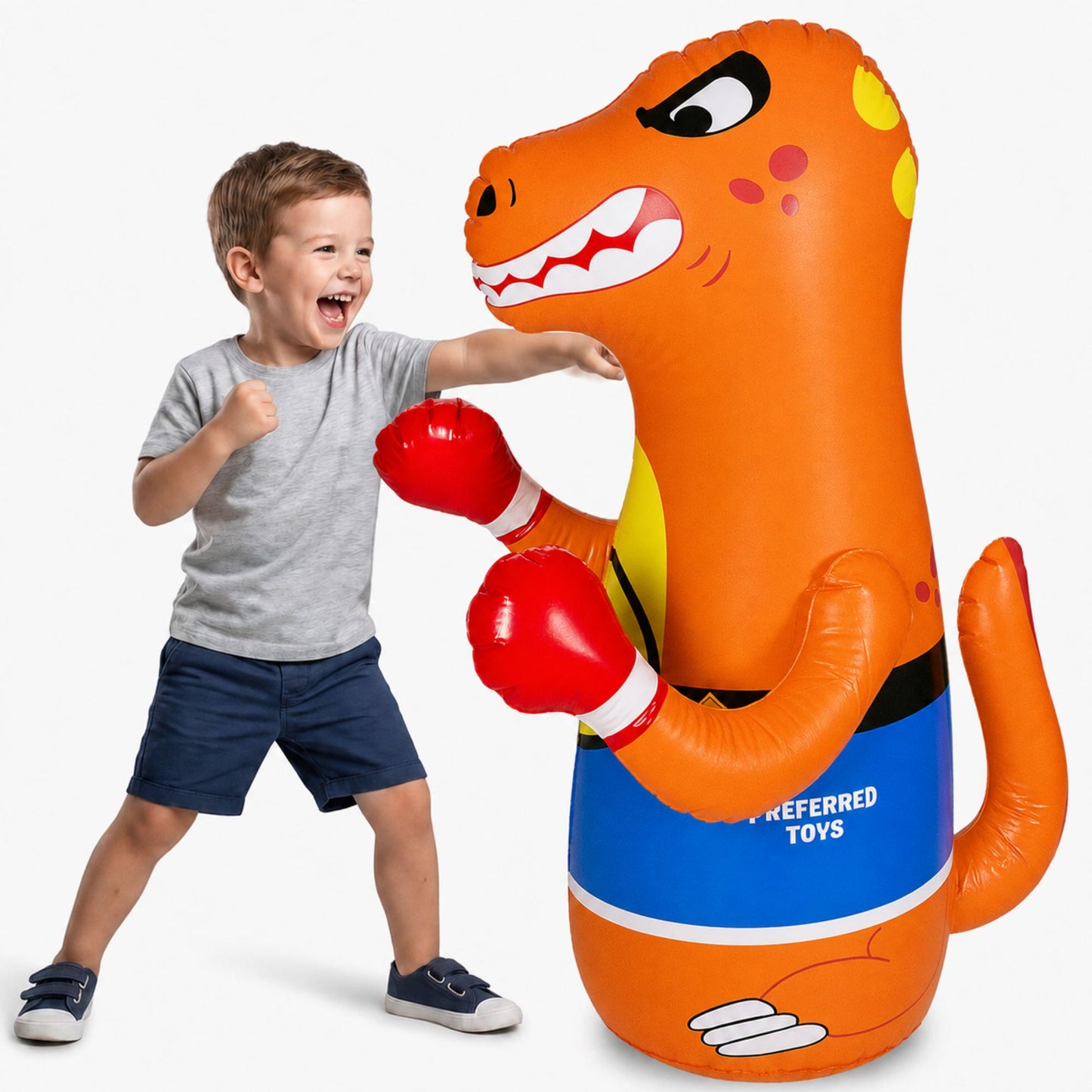 Inflatable Punching Bag for Kids-Bop Bag-Inflatable Dinosaur with Instant Bounce Back Movement