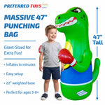 Inflatable Punching Bag for Kids-Bop Bag-Inflatable Dinosaur with Instant Bounce Back Movement